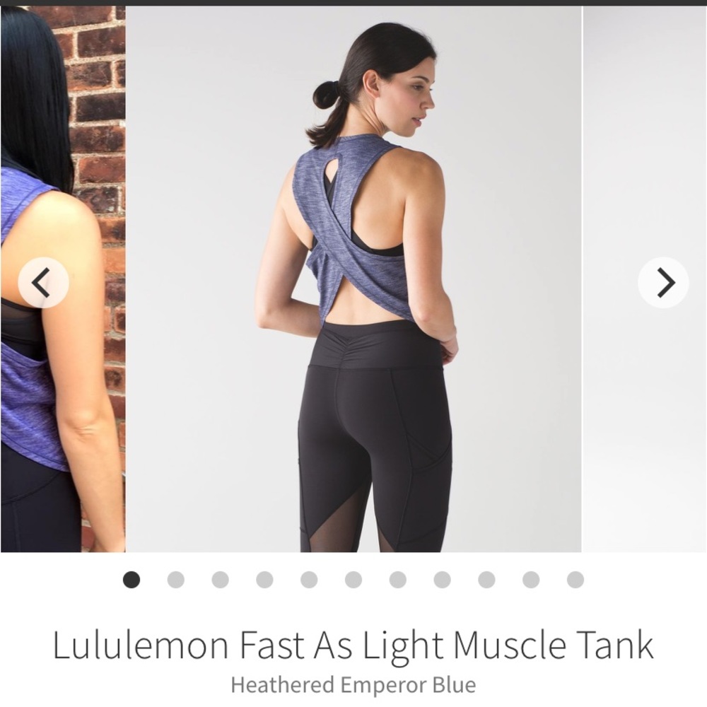 Lululemon Fast As Light Muscle Tank size 8